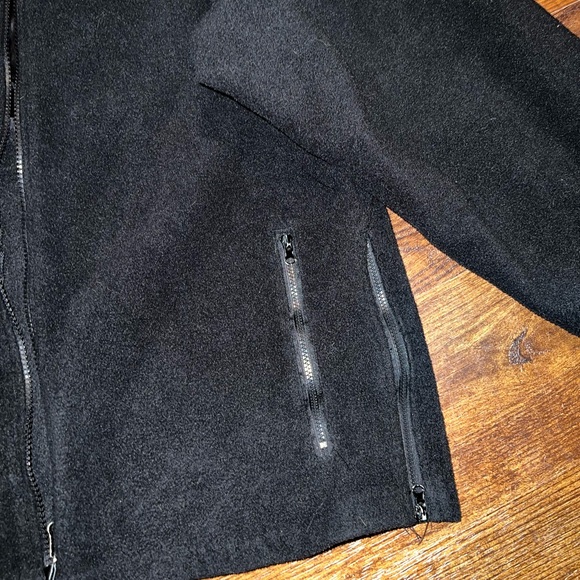 Black Tru Spec Parka Micro Fleece Zip-Up Long Sleeve Collar Jacket Size M Unisex - Picture 9 of 12